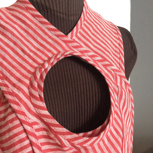 striped linen collar from secret lentil
