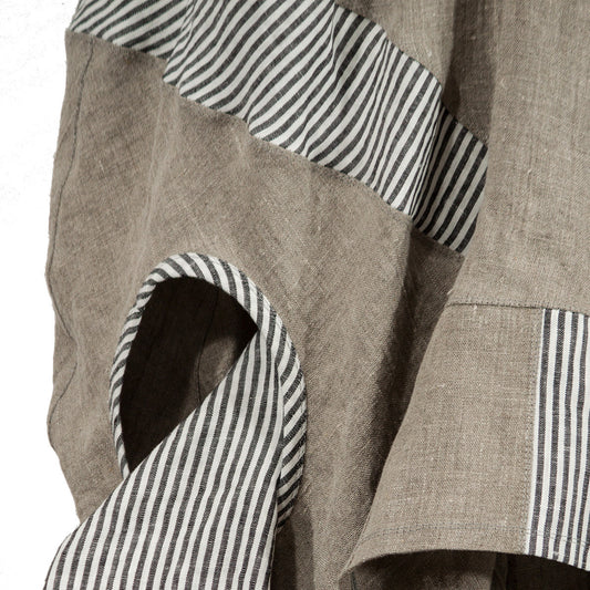 secret lentil linen greige plus stripes
