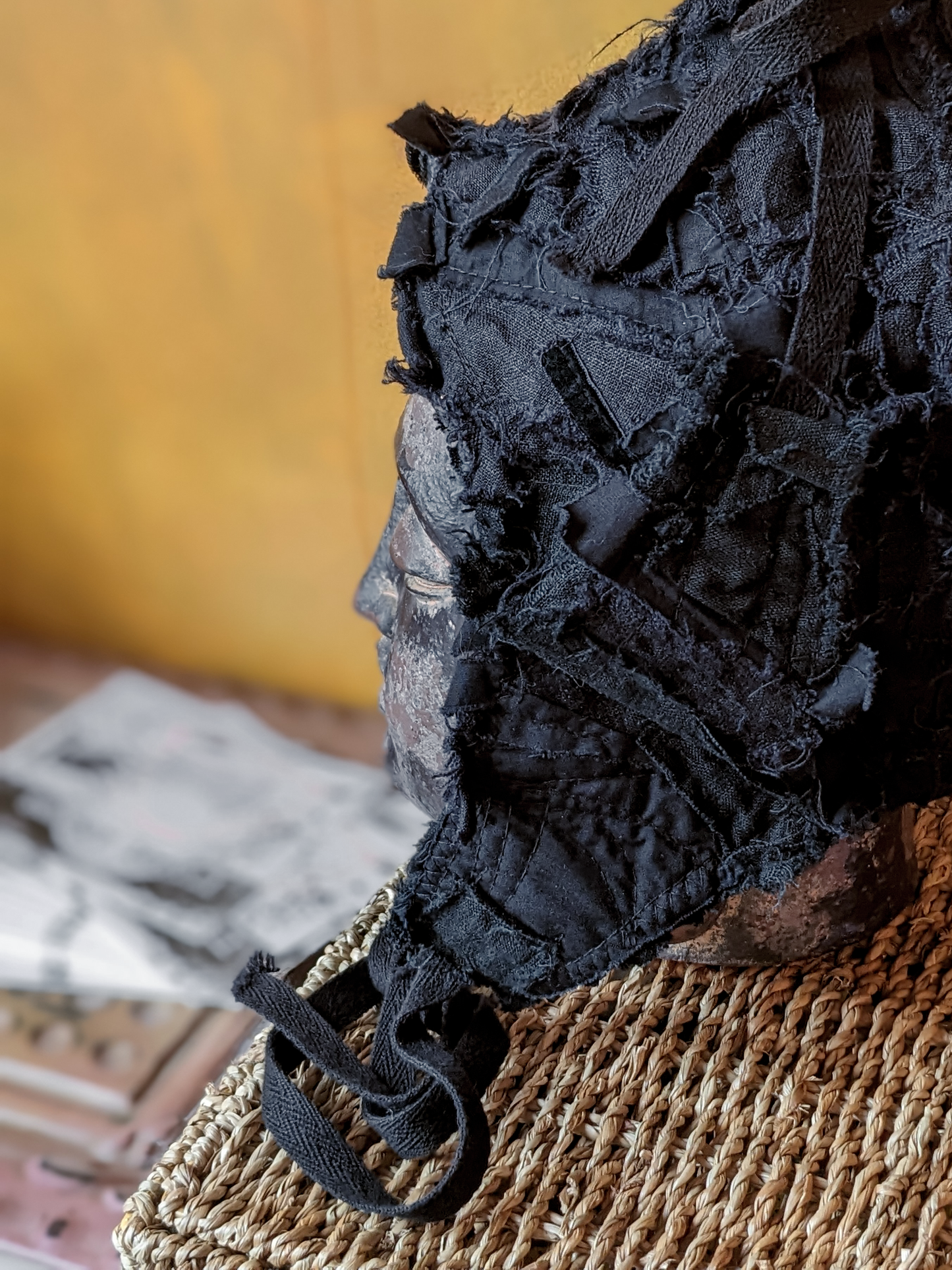 Black boro earflap aviator hat from Secret Lentil