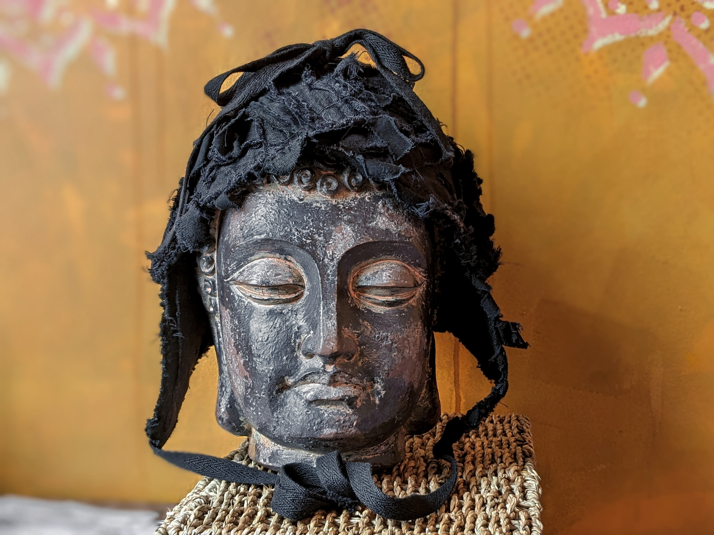 Black boro earflap aviator hat from Secret Lentil