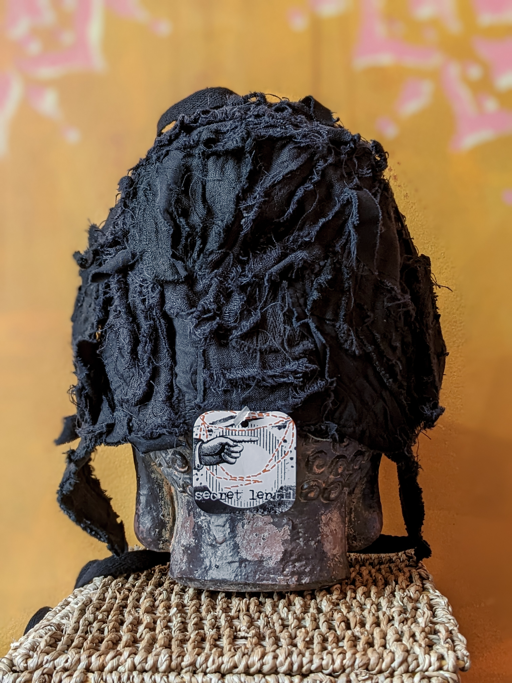 Black boro earflap aviator hat from Secret Lentil