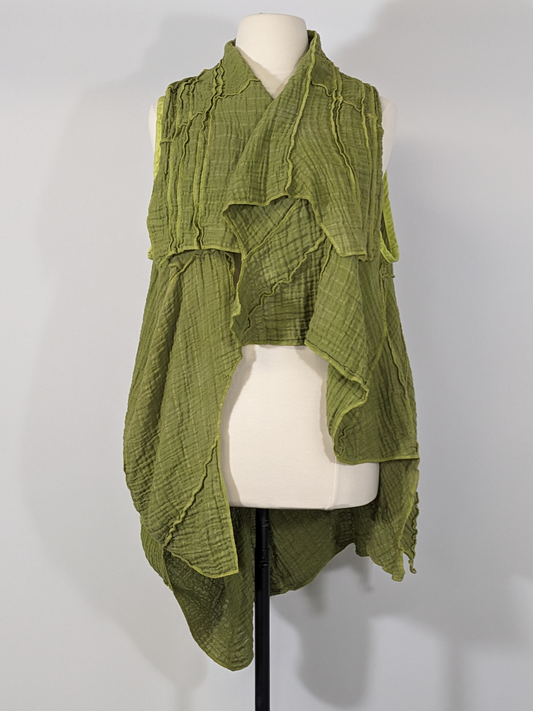 Perfect Avocado: deluxe double-gauze vest