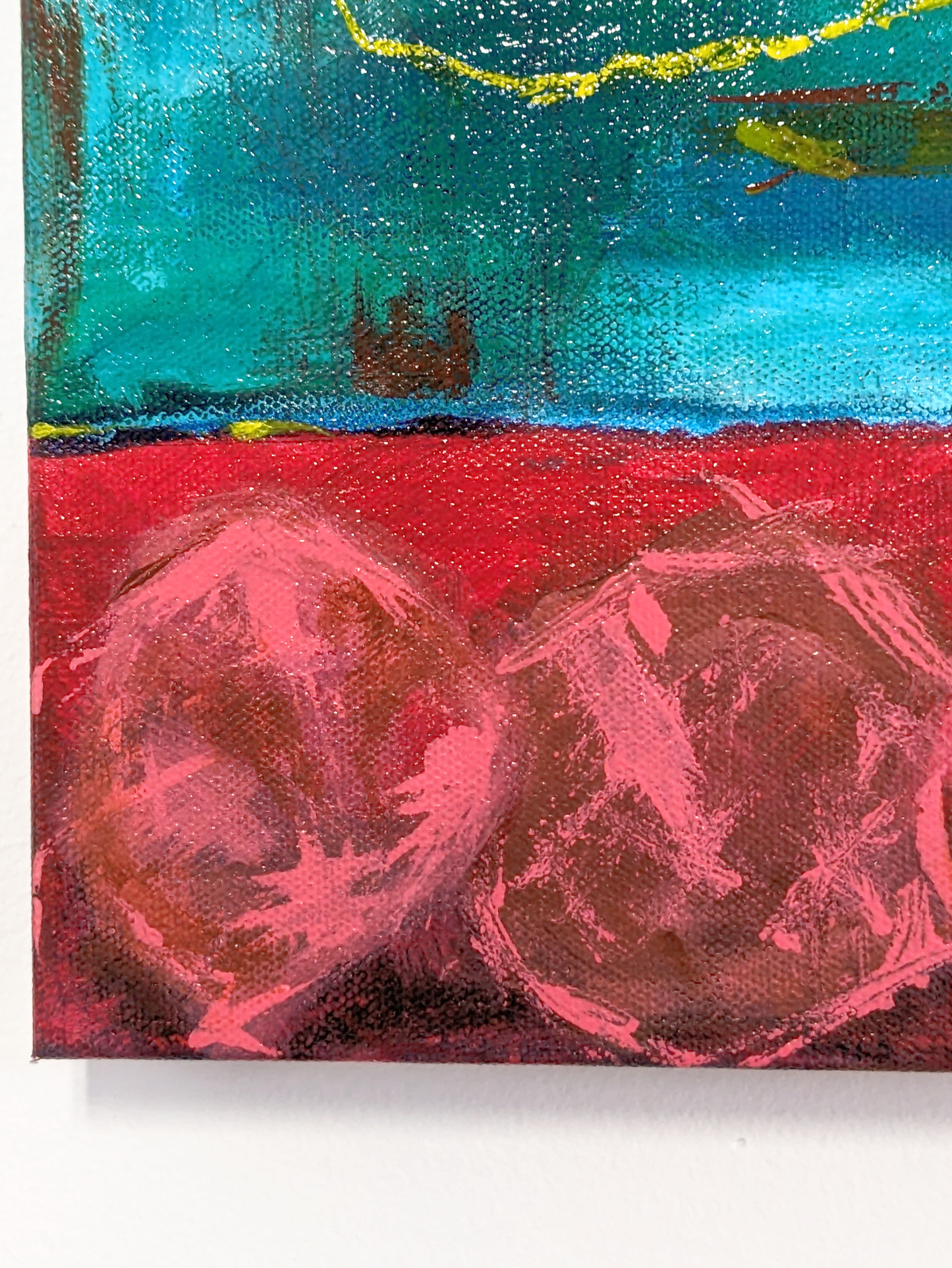 detail, After They Left Town, painting by helen carter / secret lentil
