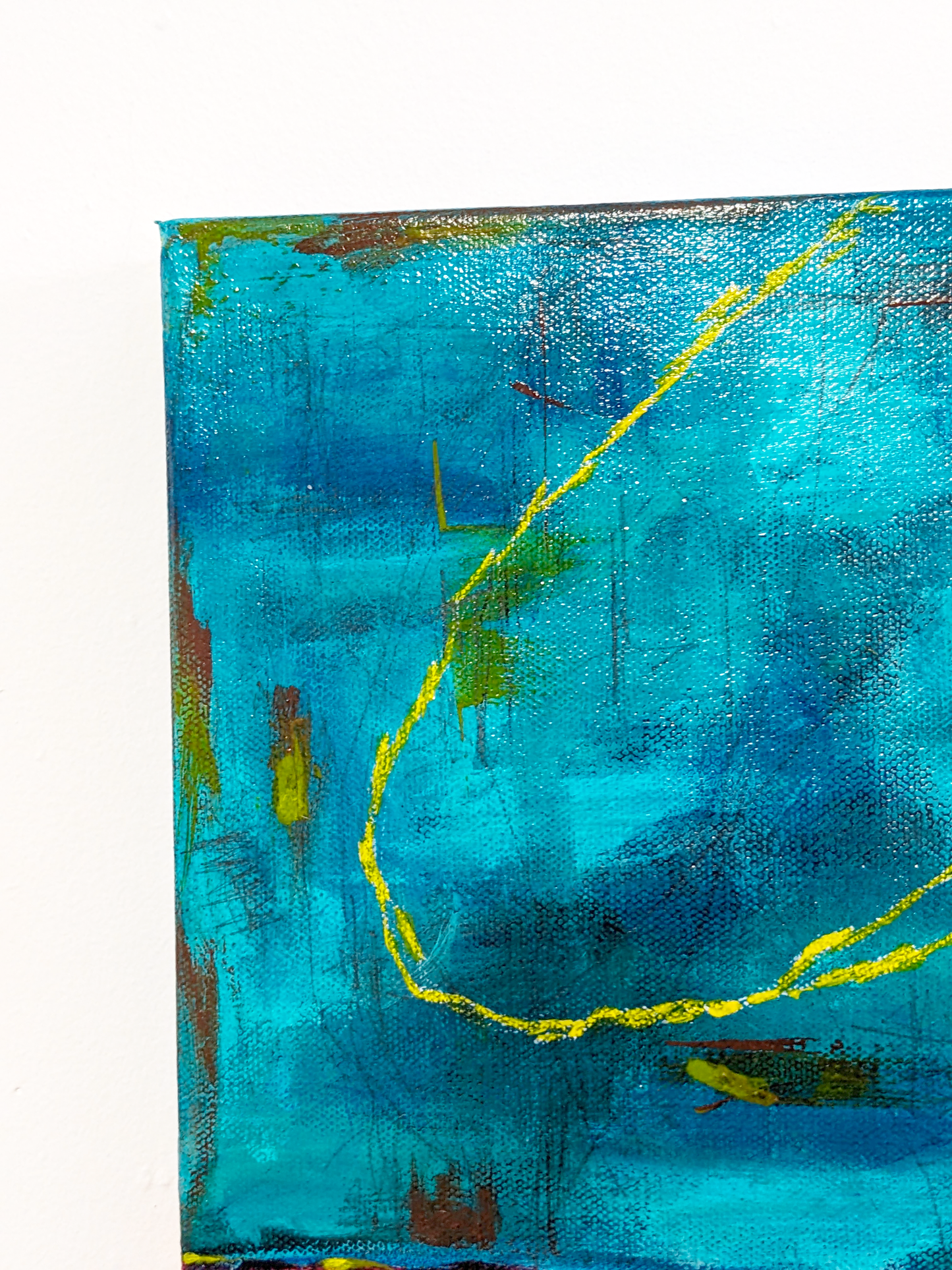 detail, After They Left Town, painting by helen carter / secret lentil