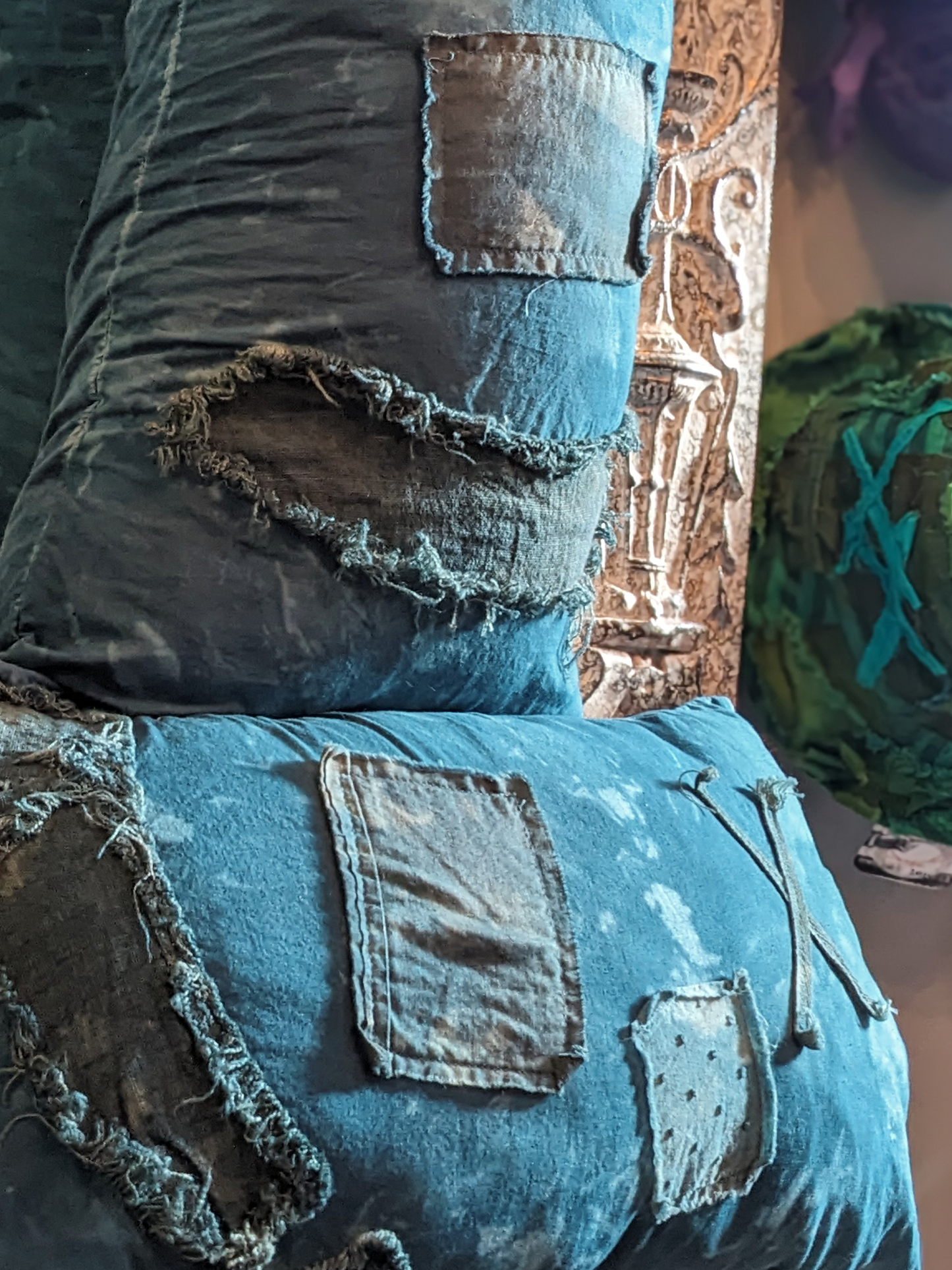 Deluxe Throw Pillows Wabi-Sabi Hand Made Dyed Stitched at Secret Lentil