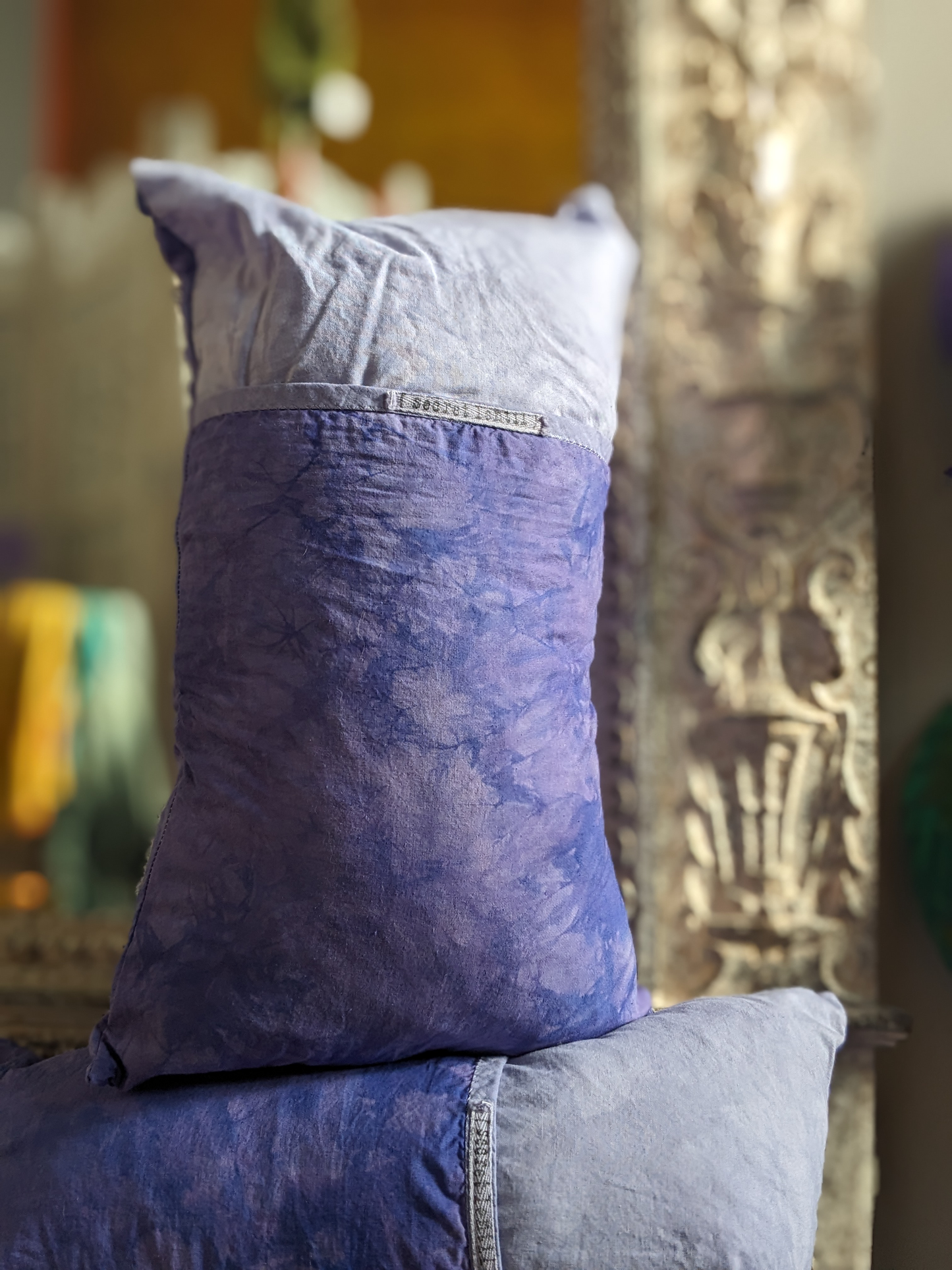 Deluxe Throw Pillows Wabi-Sabi Hand Made Dyed Stitched at Secret Lentil