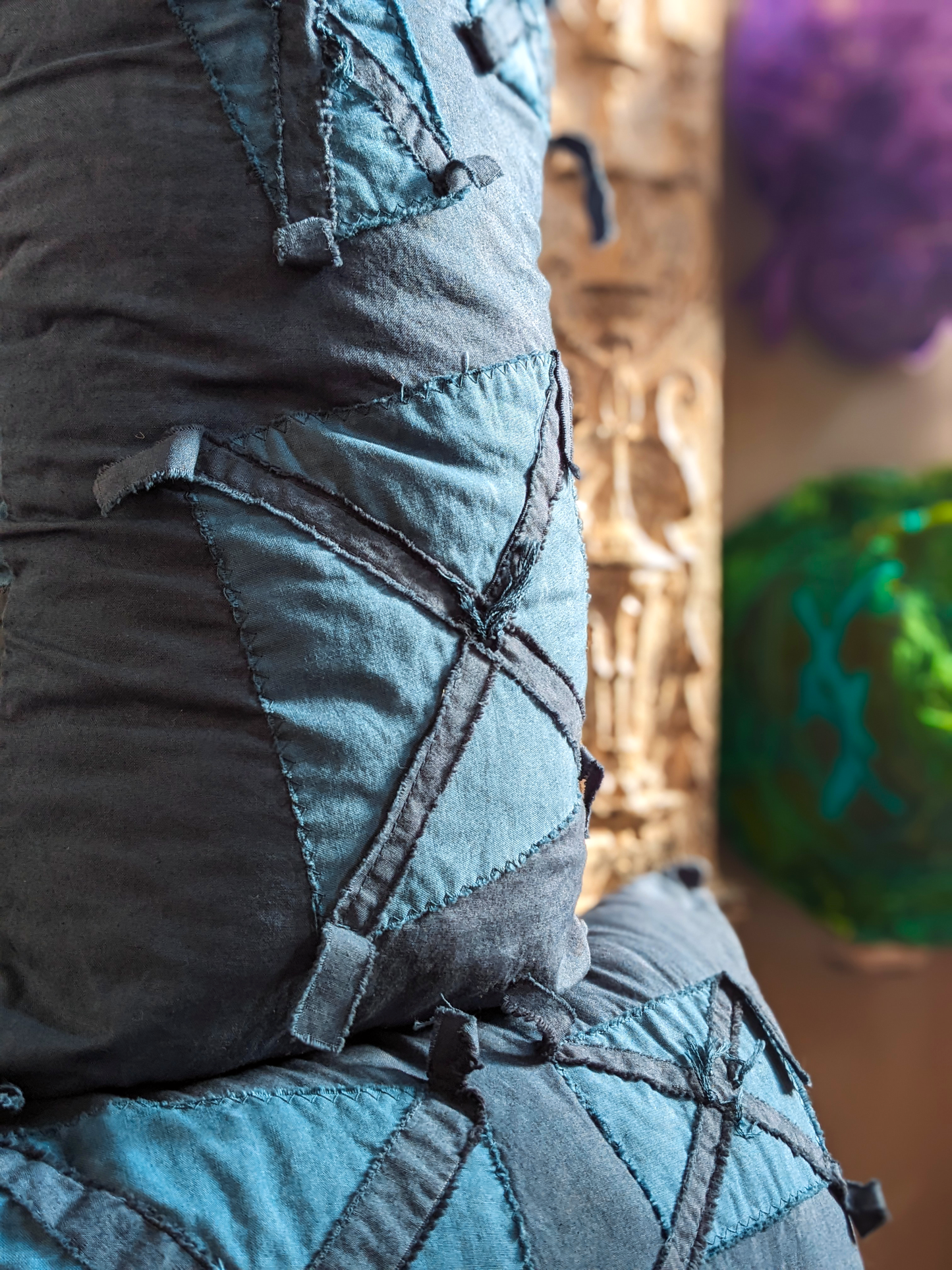 Deluxe Throw Pillows Wabi-Sabi Hand Made Dyed Stitched at Secret Lentil