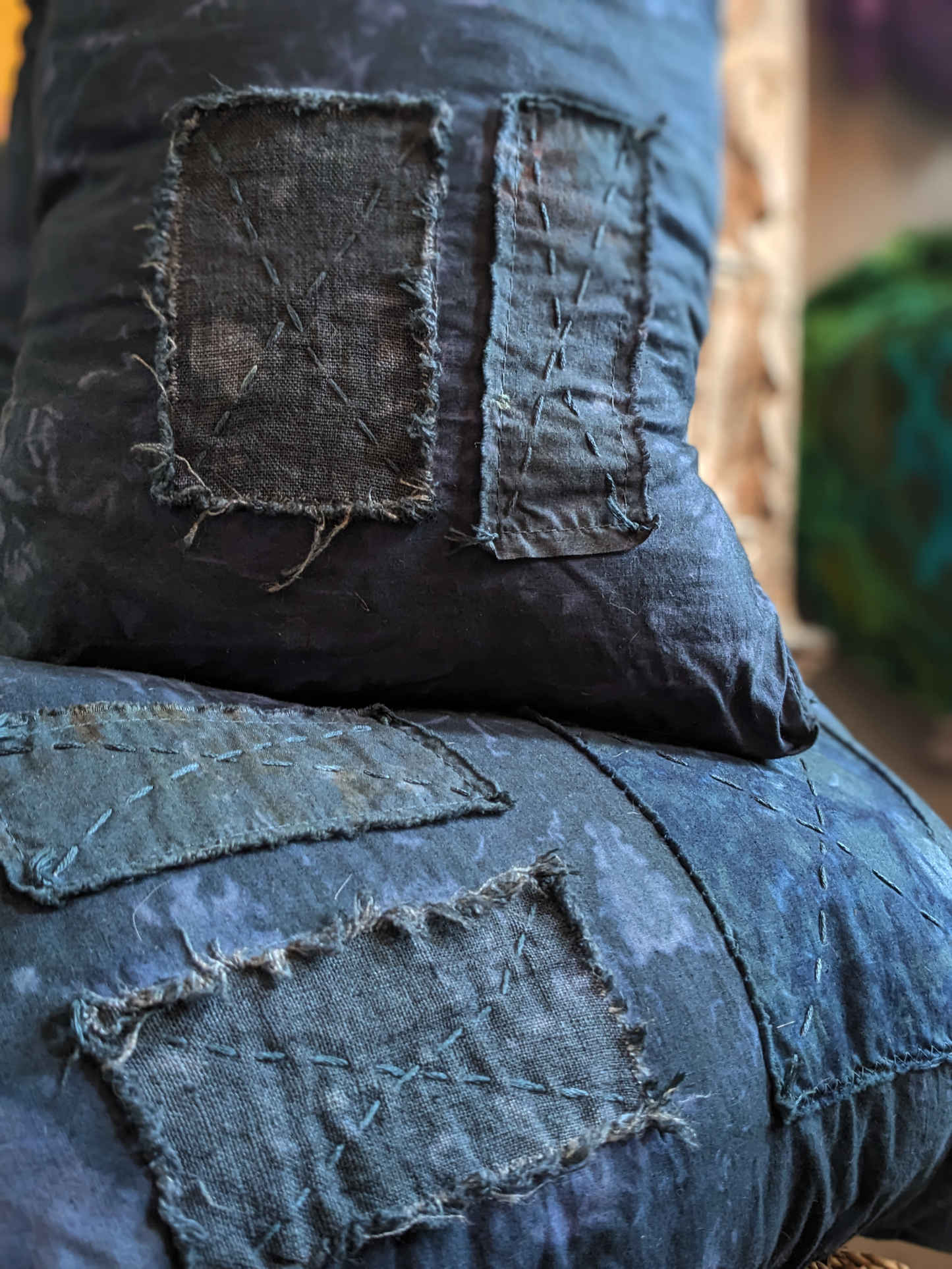 Deluxe Throw Pillows Wabi-Sabi Hand Made Dyed Stitched at Secret Lentil