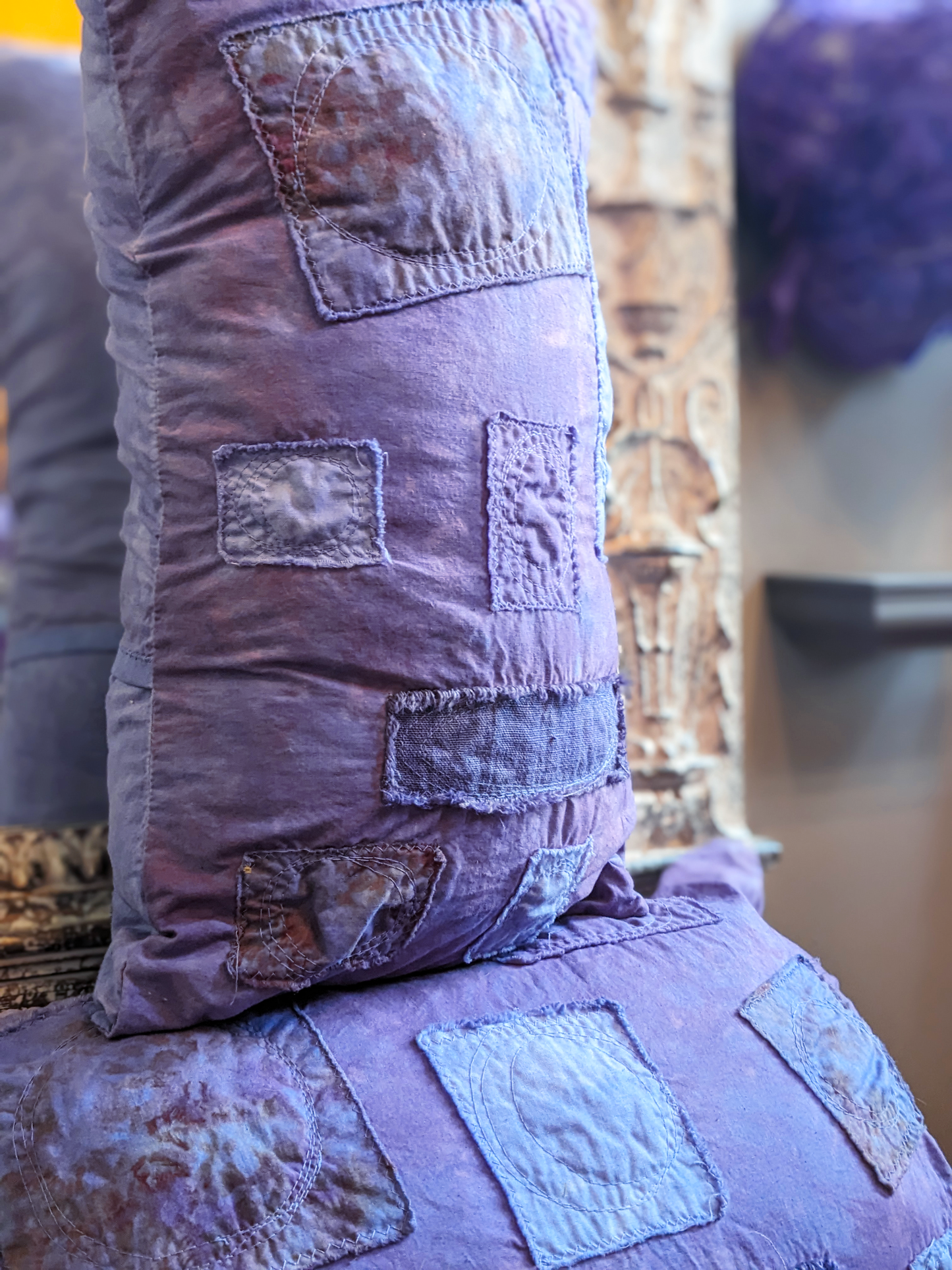 Deluxe Throw Pillows Wabi-Sabi Hand Made Dyed Stitched at Secret Lentil