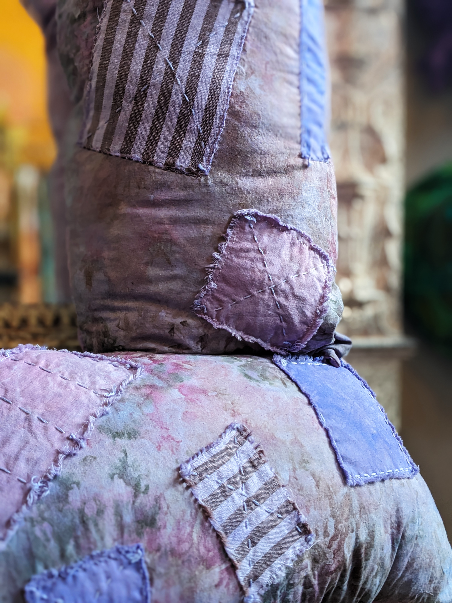 Deluxe Throw Pillows Wabi-Sabi Hand Made Dyed Stitched at Secret Lentil