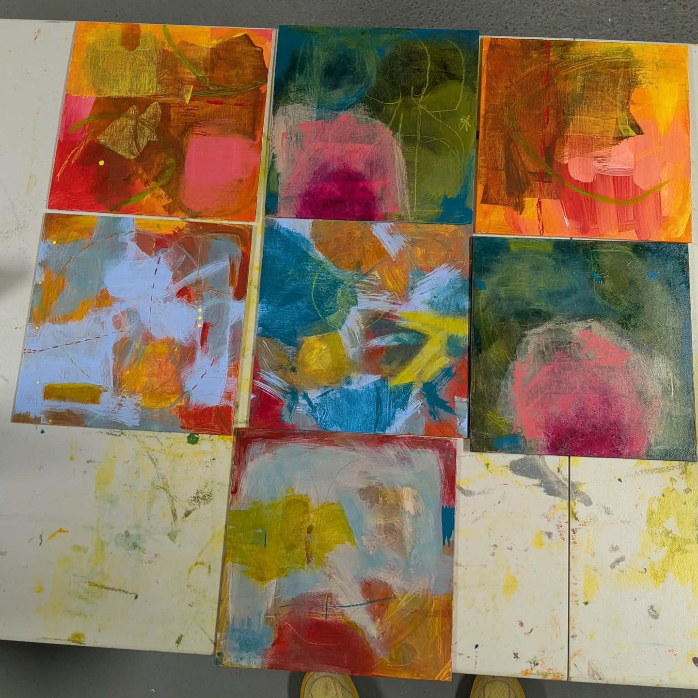 helen carter secret lentil abstract paintings acyrlic mixed media art