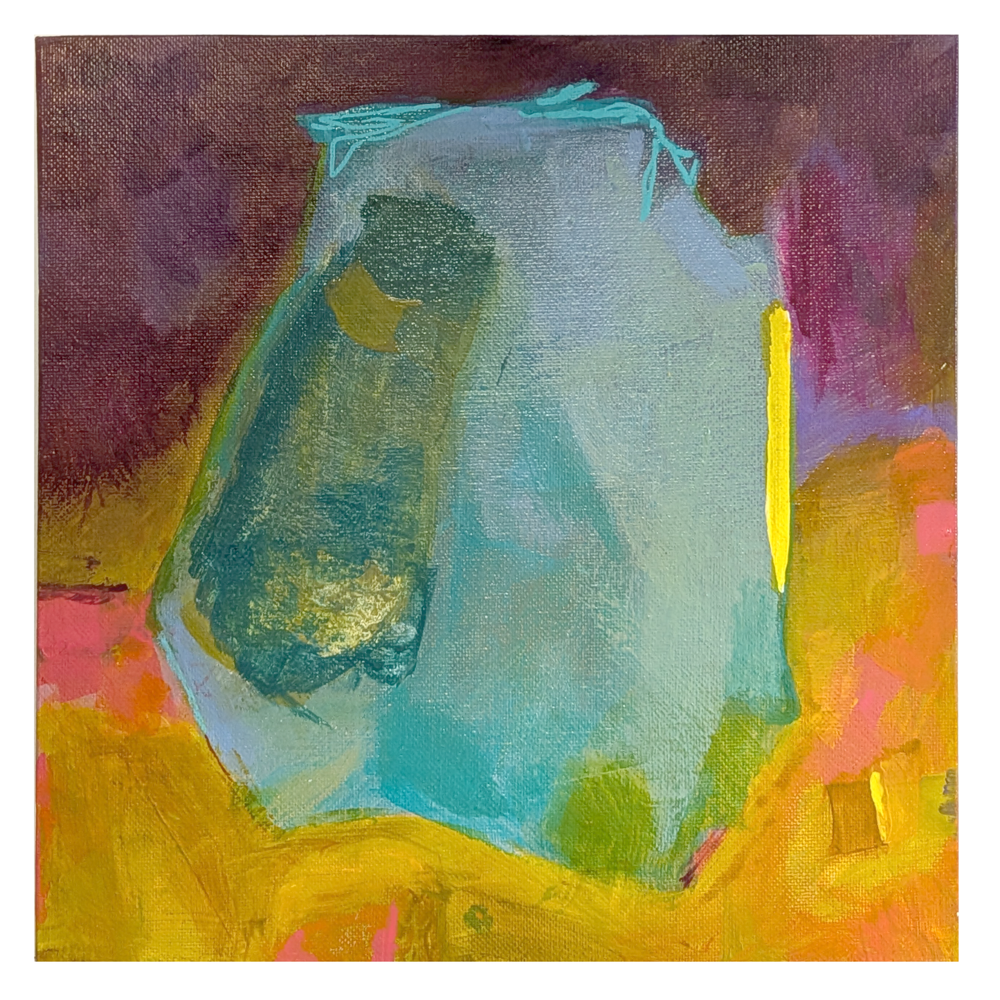 helen carter - Abstract painting with vibrant colors on a textured background