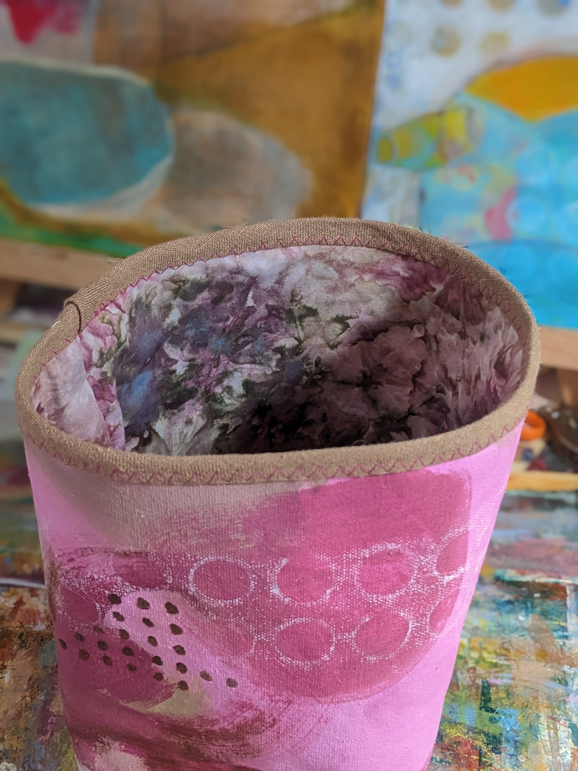 secret lentil handmade canvas basket