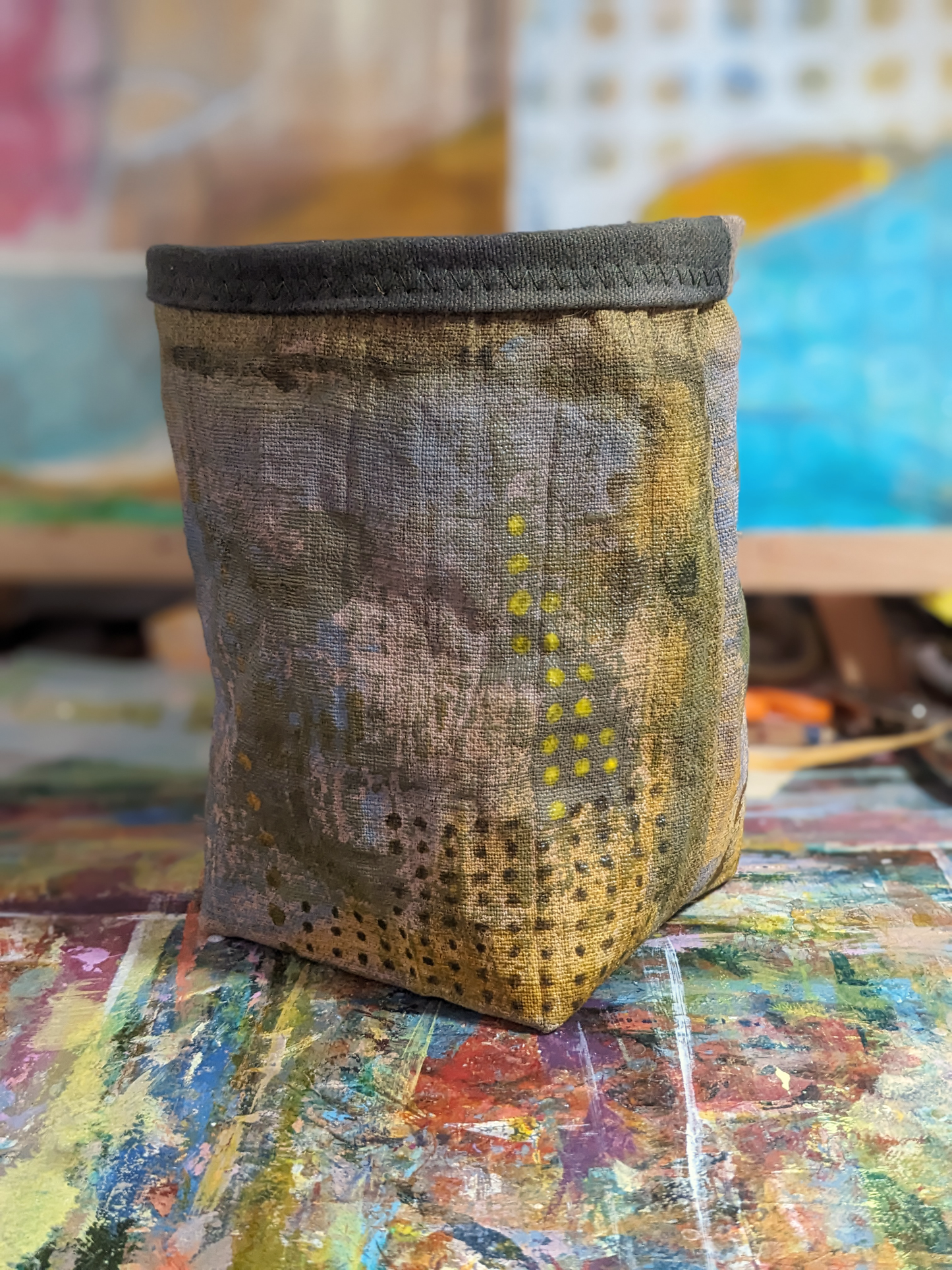secret lentil handmade canvas basket