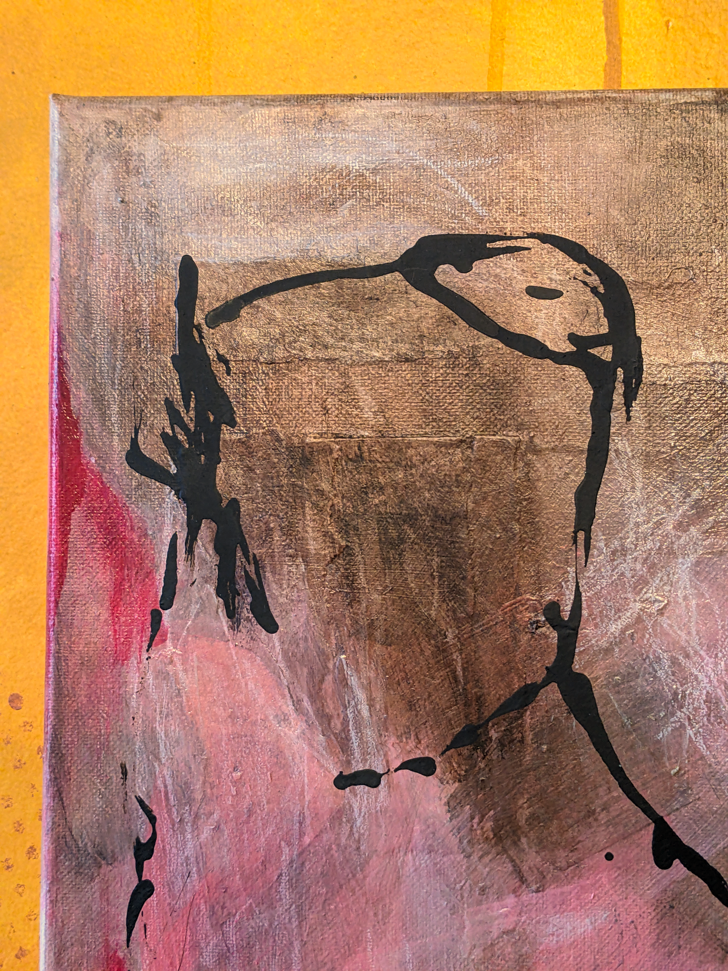 Comfort Zone, original helen carter painting, 12x16 acrylic/mixed media