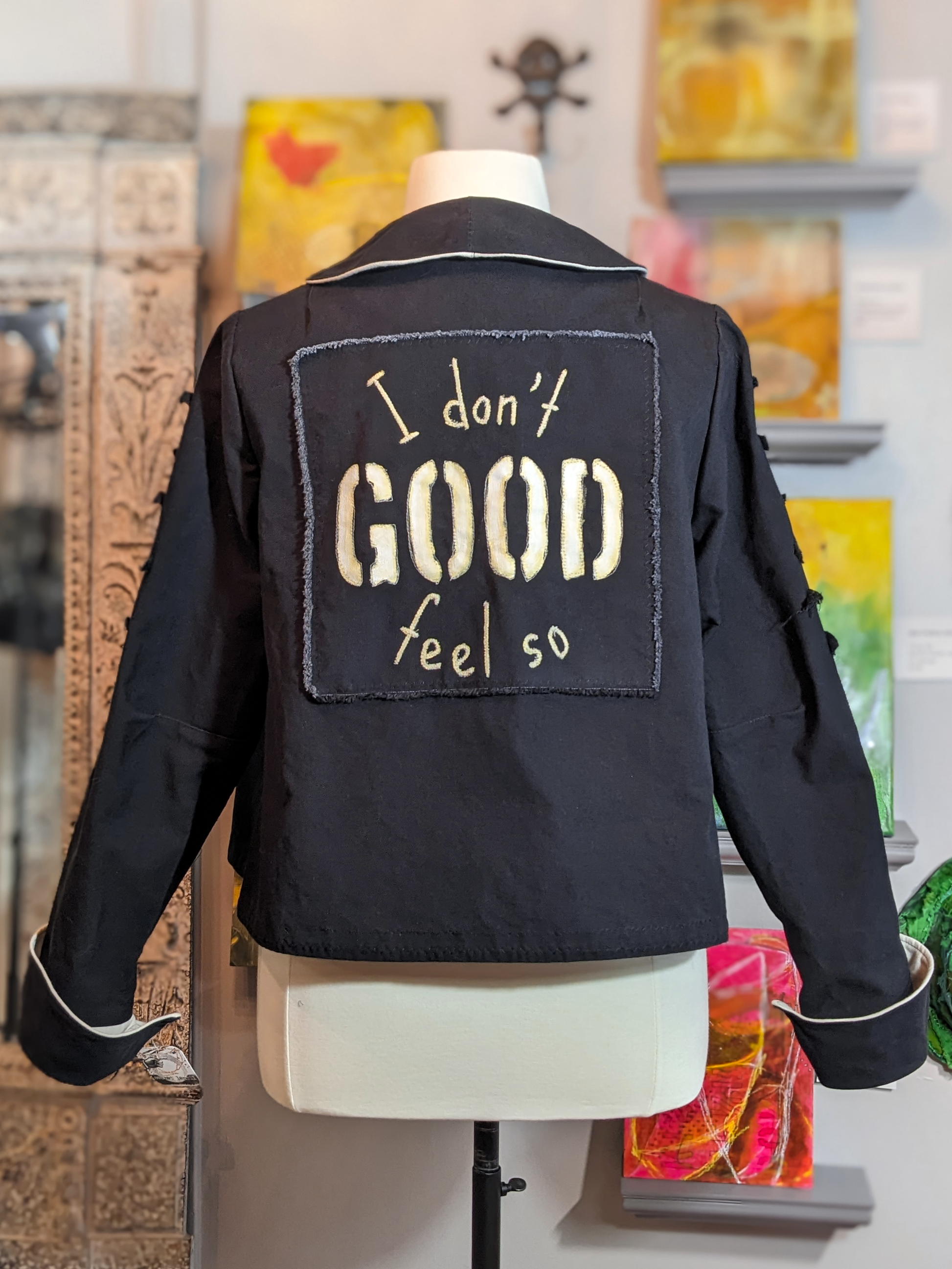 Secret Lentil canvas jacket (I'm Not Dead But Sometimes) I Don't Feel So Good