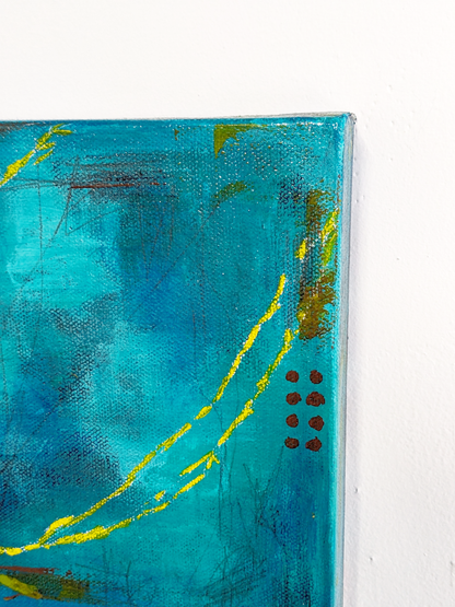 detail, After They Left Town, painting by helen carter / secret lentil