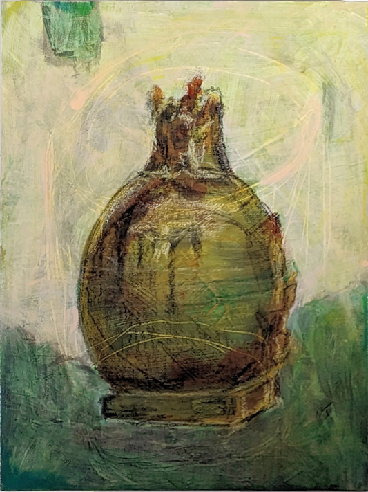 Peter Voulkos vase painted by helen carter