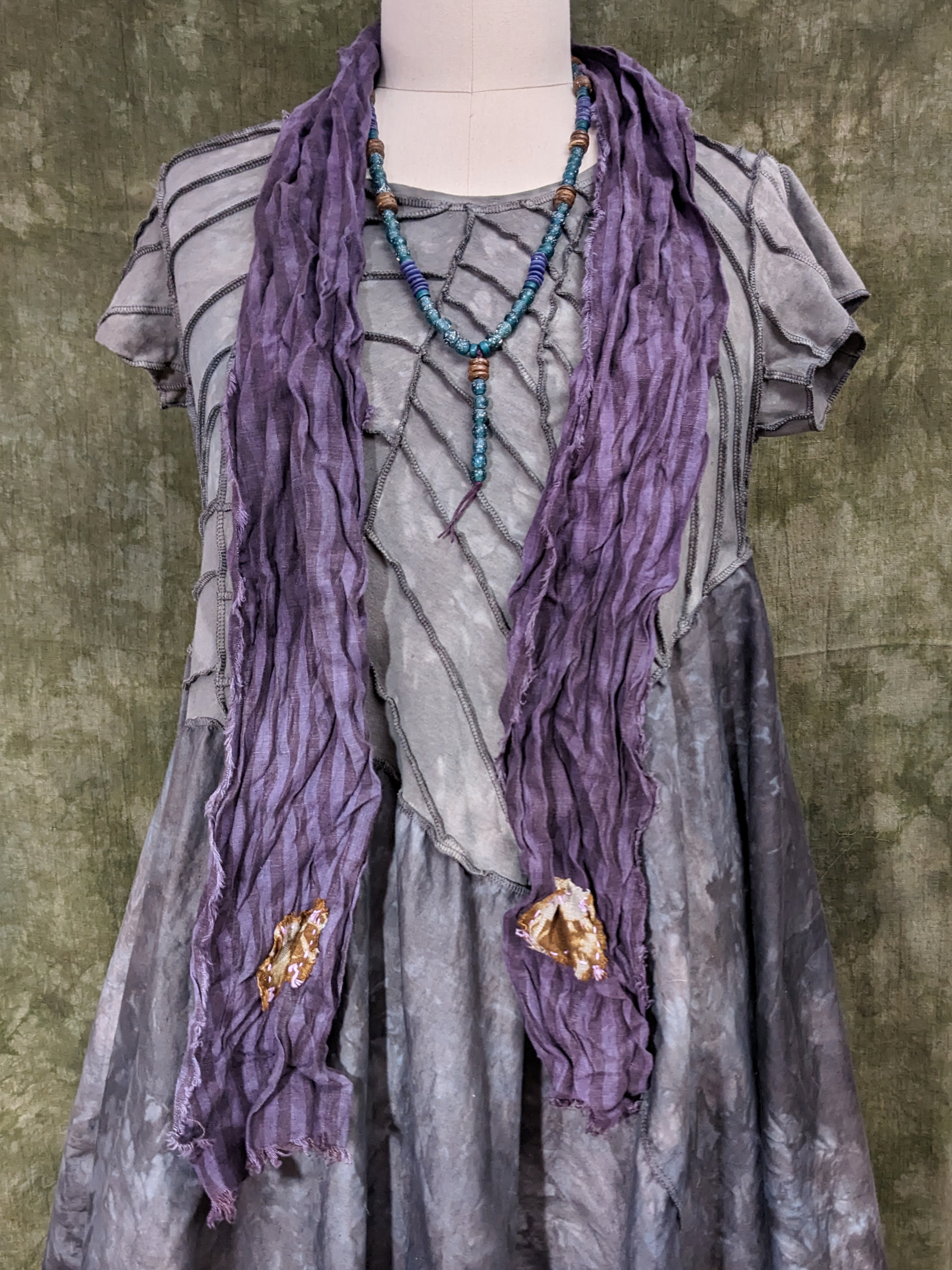 Purple best sale linen scarf